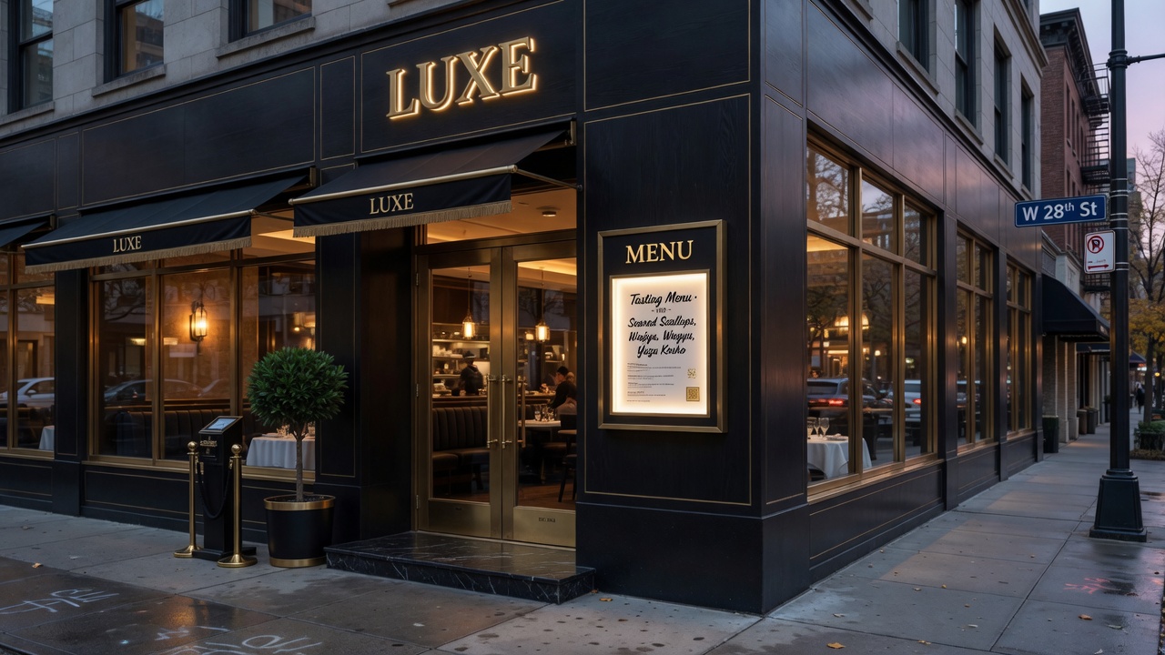 Restaurant exterior storefront concept