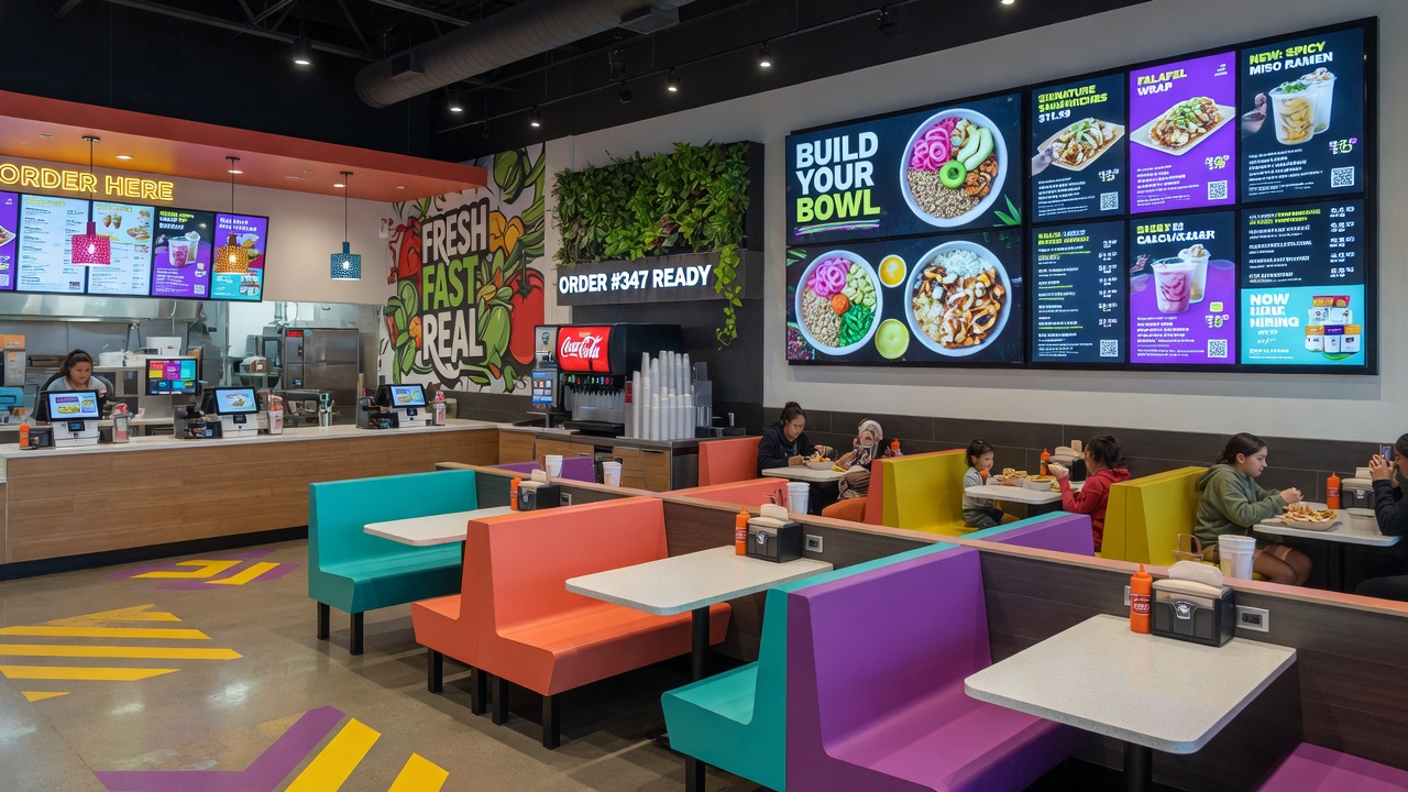 Fast casual interior